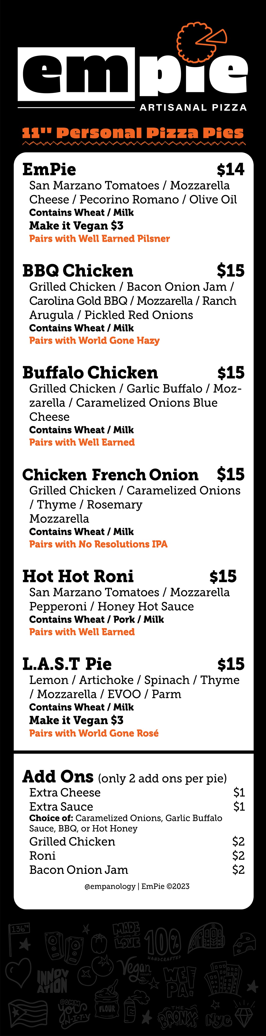 View Empie Menu