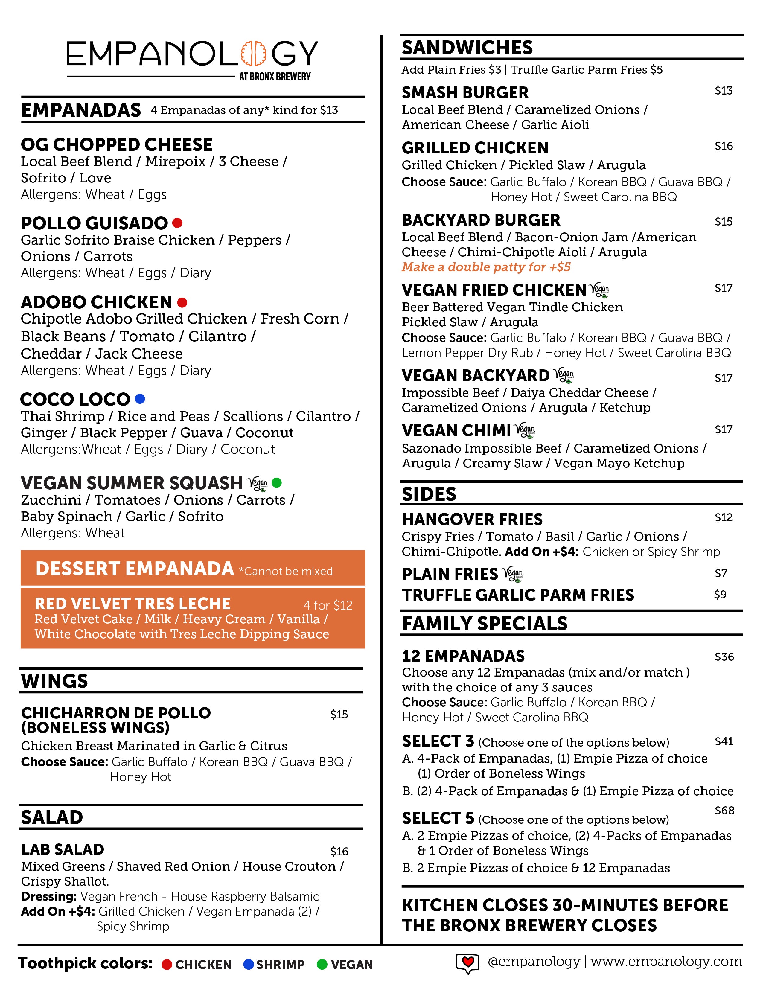 View Empanology Menu
